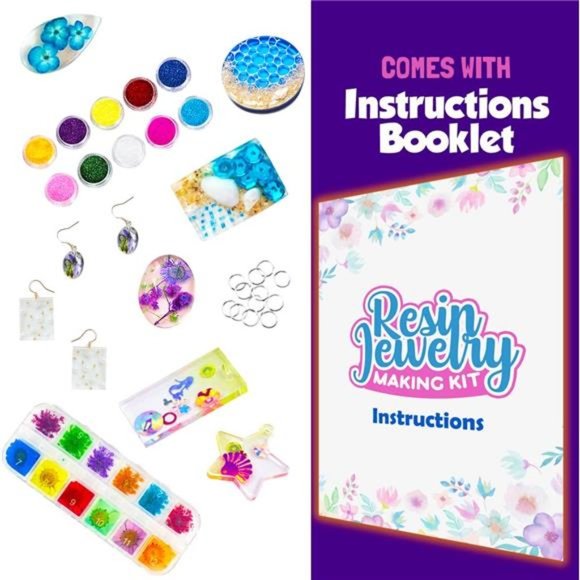 Resin JewelryMaking Starter Kit-Silicone Casting Mold,Tool Set Clear Epoxy Resin - Picture 5 of 7